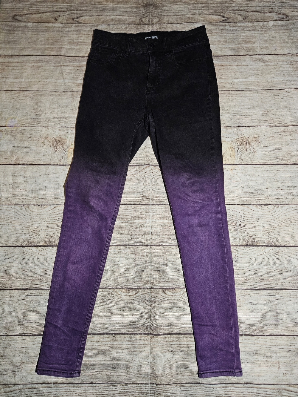 Hot Topic Denim sunrise purple ombre skinny Jean's - Picture 4 of 9